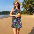 thumbnail image 3 of Disketp Watercolor Floral Paisley para Vestido sin Mangas para Mujeres, Vestidos de Verano para Mujeres, Casual y Holgado para la Playa, 3 of 7