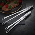 thumbnail image 2 of Stainless Steel BBQ Tongs Long Tweezers Kitchen Grilling Cooking Food Clip Tool, 2 of 9