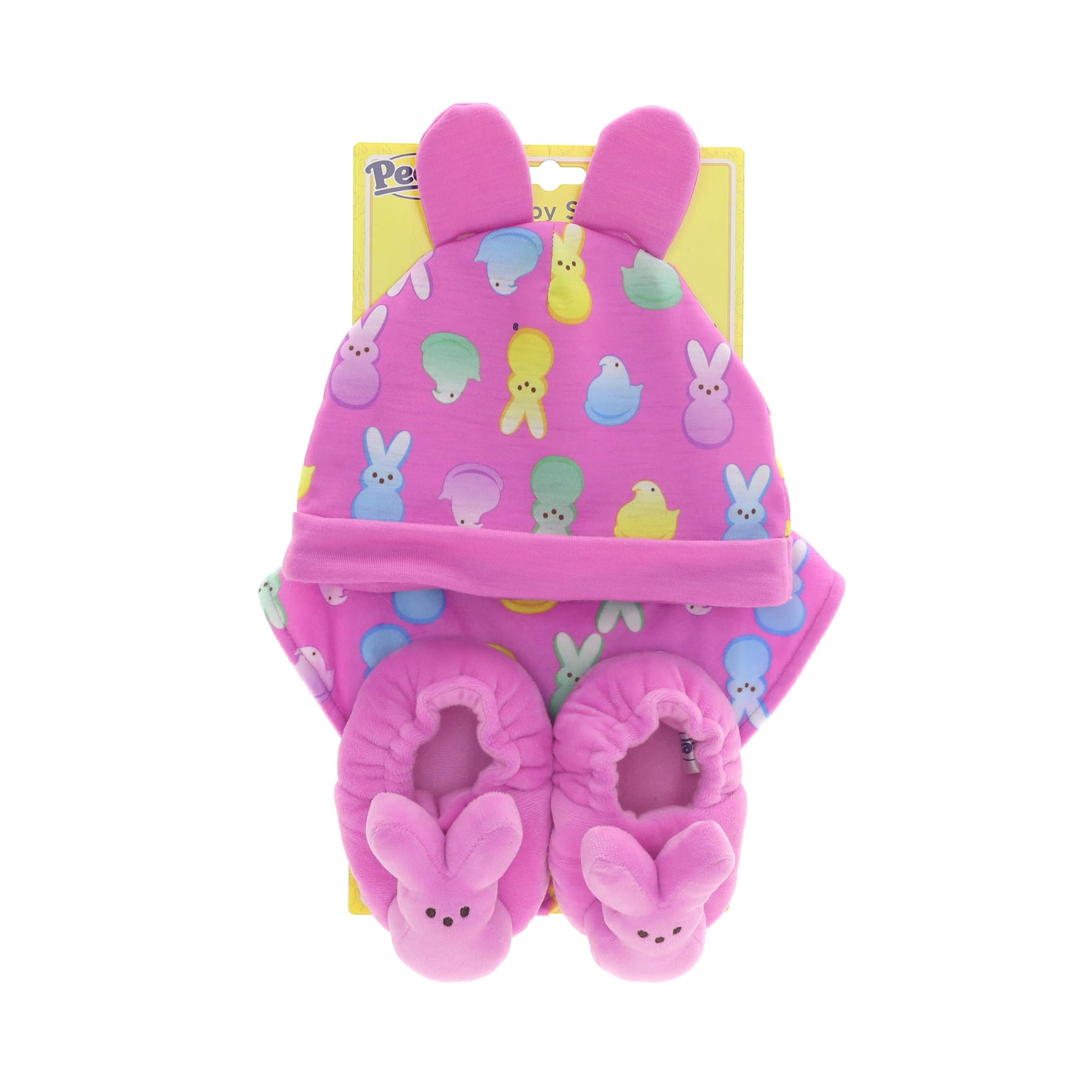 PEEPS® Bunny 3-Piece Baby Gift Set with Hat, Bib, and Booties—Purple