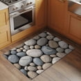 thumbnail image 2 of Rectangle Rug 2x3Ft, Abstract Natural Grey Cobblestone Soft Non-Slip Washable Felt Carpet Pad, Modern Grey Pebble Stone Area Rugs for Living Room Bedroom Kids Room, 2 of 9