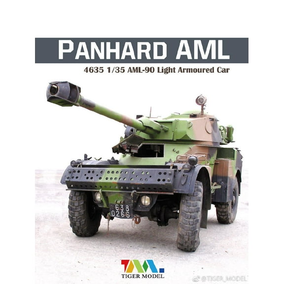 Tiger 4635 1/35 Scale Panhard AML-90 Light Armoured Car Model