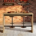 thumbnail image 3 of Finmind 55" Bar Table, Rectangular High Top Dining Kitchen Table Counter Height Pub Table with Metal Footrest, 3 of 9