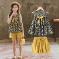 thumbnail image 2 of Girls Suit Floral Ruffle Sleeveless Top Shorts 2 Piece Sets 3-13 Years Old, 2 of 6