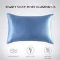 thumbnail image 5 of Satin Pillowcase for Hair and Skin, 2-Pack - Standard Size (20x26 inches) Pillow Cases - Satin Pillow Covers with Envelope Closure, Airy Blue, 5 of 9