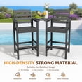 thumbnail image 6 of RIAFUN HDPE Height Bar Stools Set of 2 with Removable Connecting Table, Weather Resistant Outdoor Tall Adirondack Chairs with Umbrella Hole for Patio, Poolside, Garden, Gray, 6 of 11