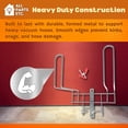 thumbnail image 7 of Deluxe Vacuum Hose Hanger – Heavy Duty Metal Wall Mount Storage Rack for Central & Canister Vac Systems – Fits 30-40 Ft Hose – Includes Screws & Anchors – Gray, 7 of 7