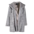 thumbnail image 2 of QATAINLAV Ropa de Verano Para Mujer Hooded Faux Fur Coat Women Mid Length Long Sleeve Plush Fluffy Jacket with Pocket Winter Thickening Padded Warm Outwear Hoodies Gray XXL, 2 of 2