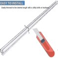 thumbnail image 5 of 2pcs 900mm Shower Door Seal - Straight/curved Glass, 46mm, Max Clearance 20mm-ZZY, 5 of 5