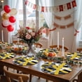 thumbnail image 5 of Yellow Black Geometric Round 13 Inch Placemats Set of 8, Modern Art Abstract Grey Line HeatResistant Non Slip Place Mats for Dining Table, Wipeable Braided Kitchen Table Mats for Housewarming, 5 of 9