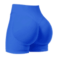 thumbnail image 2 of Women Workout Impact Shorts Scrunch Butt Lifting Tummy Control Gym Shorts Comfy Running Seamless Booty Biker Shorts Royal Blue 2XL, 2 of 6