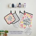 thumbnail image 5 of Happy Mother's Day Heart 5 Pcs Kitchen Set Heat Resistant Oven Mitts and Non-Slip Pot Holders with Adjustable Cooking Apron, 5 of 6