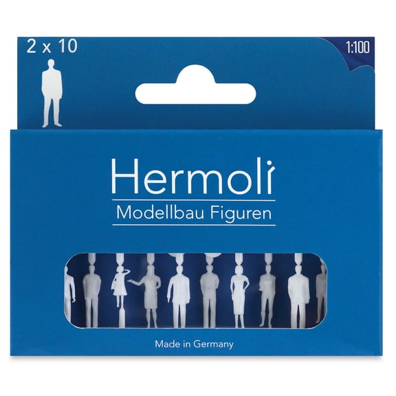 Schulcz Scale Model Figures - Hermoli Standing, Pkg of 20, 1:100, 1/8"
