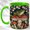 Green, variant on Frog Toadstool Coffee Mug, Forest Frog Mug, Ceramic 11 oz