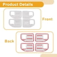 thumbnail image 4 of Cubierta de Tazón de Mango de Puerta Interior para Jeep Wrangler JK 4DR 2011-2017 Marco de Decoración de Mango de Puerta Interior Blanco ABS 4 Pcs, 4 of 6