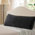 thumbnail image 2 of Funda de almohada decorativa EVOLIVE, 53 x 137 cm, piel sintética, color negro, 2 of 5