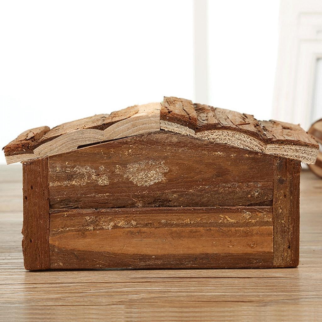 Small Hideouts Cabin Wood Shelter House Scratchproof Hamster Cage Playhouse Squirrels Cage Accessory Furniture
