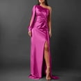 thumbnail image 2 of Tosmy Long Formal Dress Collar Raglan Sleeves Pleated Waist Split Sexy Long Skirt Prom Dress, 2 of 4