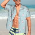 thumbnail image 5 of Lsque Milk Tea pattern Hawaiian Shirt for Men, Unisex Summer Beach Casual Short Sleeve Button Down Shirts-, 5 of 9