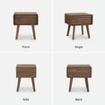 thumbnail image 4 of Mopio Ensley Mid Century Modern Nightstand/Side Table/End Table with Wood Slat Drawer Storage for Living Room and Bedroom, Walnut Grain, 4 of 7