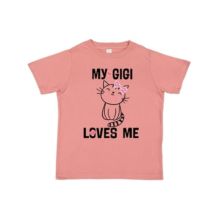

Inktastic My Gigi Loves Me Girls Granddaughter Gift Toddler Toddler Girl T-Shirt