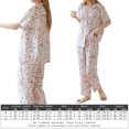 thumbnail image 3 of Loungewear Pjs Set Conjunto Pijama Mujer Camisa Manga Corta Con Botones Y Pantalones Largos, 3 of 9