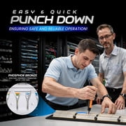 48 Port Patch Panel Cat6 Rackmount RJ45 Network Patch Panel 2U Unshielded Punch Down Rack Easy to Install Color Coded Labels