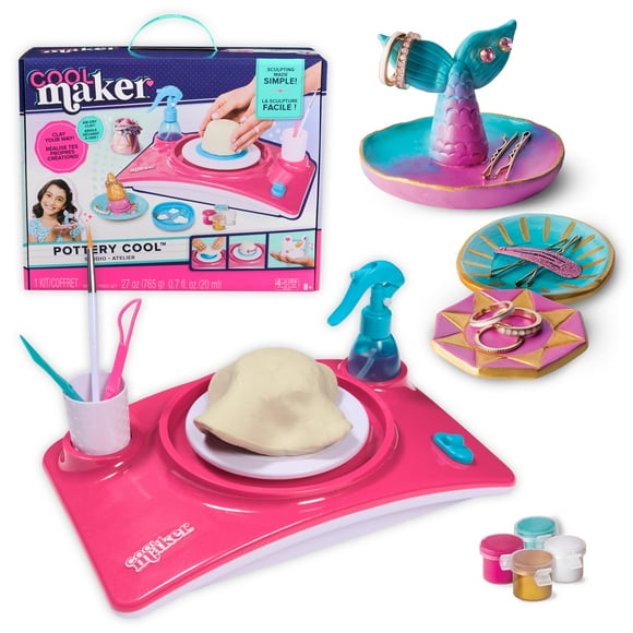 Cool Maker, Pottery Studio, Air-Dry Clay Pottery Wheel Sculpting & Craft Kit, Arts and Crafts Kids Toys for Ages 8 and up (Packaging May Vary)