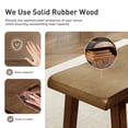 thumbnail image 3 of Alpha Joy 4 Pieces Dining Table Set for 4 Space-Saving Wood Kitchen Counter Height Bar Table, 2 Stools and Bench- Rustic Caramel, 3 of 8