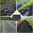 thumbnail image 4 of Yescom 6x16 Ft Heavy Duty 3.2Oz Landscape Fabric Weed Barrier Woven Ground Cover Garden Mat 2 Pack, 4 of 11