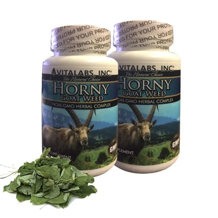 Horny Goat Weed Non GMA Herbal Complex - w/ Tongkat Ali, L Arginine - Increased Nitric Oxide Production - Libido Booster For Men & Women - Couples Spark Fire In The Bedroom - Wow Your Workout 120 Caps