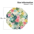 thumbnail image 3 of Pofeuu Tropical Flowers Print Leather Coasters Set of 6, Round Cups Mugs Mat Pad for Home Kitchen Heat Resistant Drink Coasters,Octagon, 3 of 7