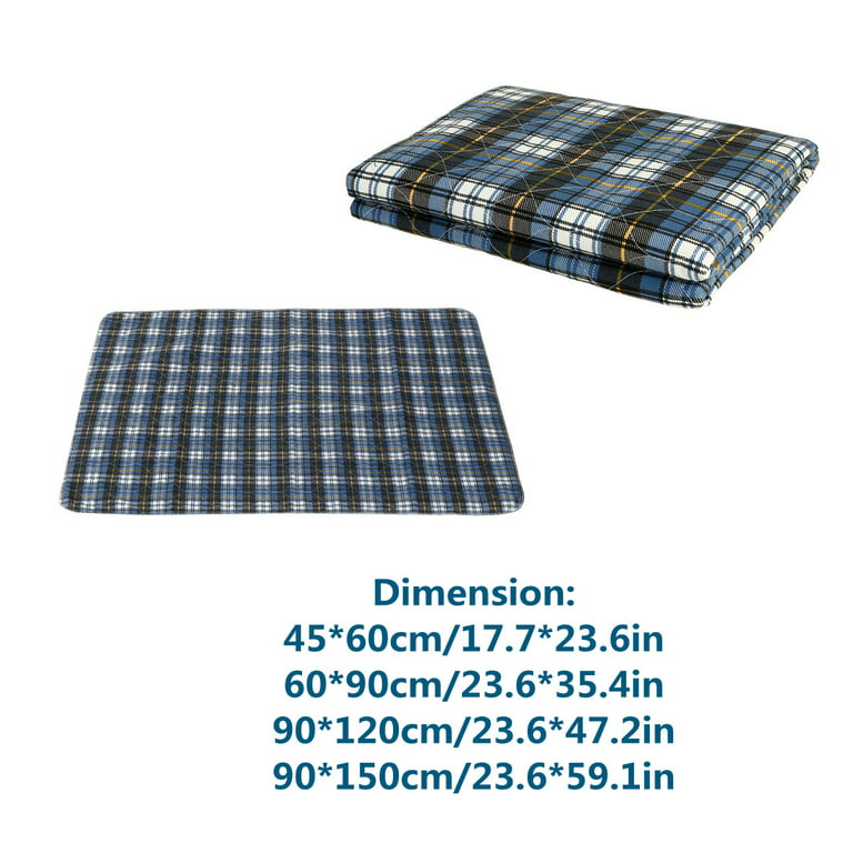 Bed Pads for Incontinence Washable Large (34 × 52), Reusable Waterproof  Bed Underpads with Non-Slip Back for Elderly, Kids, Women or Pets, Blue