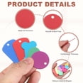 thumbnail image 3 of 20 Pack Round Circle Key Rings with Red Classic Blank Tags & Labels, 3 of 6