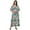 Teal Green, variant on Moomaya Women Button Down Cotton Summer Maternity Kimono Sleeve Kaftan Dress