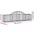 thumbnail image 4 of vidaXL Arched Gabion Baskets 2 pcs 200x30x40/60 cm Galvanised Iron, 4 of 4