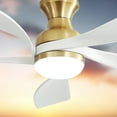 thumbnail image 5 of 52 Inch Contemporary Ceiling Fan with 5 Solid Wood Blades, 6 Speed Remote Control, Dimmable LED Light, Reversible DC Motor, and Smart App Integration for Indoor and Outdoor Spaces, 5 of 9