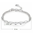 DGHM Hearts Full of Drilling Hollow Out Heart Bracelet Rhinestone