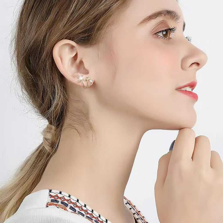 sunhillsgrace gold earrings for women simple and ddelicate small butterfly  earrings for teen girls minimalist piercing studs trendy earrings