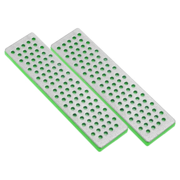 100mm 240 Grit Extra-Coarse Ski Snowboard Diamond Stone, Ski Edge Sharpener Diamond Edge Files, Green 2Pcs
