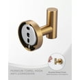 thumbnail image 4 of Stainless Steel J-Hook Robe/Towel Hook in Gold, 4 of 6