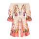 thumbnail image 3 of WILLBEST Vestidos Casuales Vestidos de Verano para Mujer 2022 Playa Sexy Hombros Descubiertos Túnica Casual Suelta Manga Mini Vestido Floral Grande, 3 of 3
