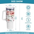 thumbnail image 3 of SKYSONIC 40 oz Spring Flowers Tumbler with Handle and Straw Lid, Insulated Cup Reusable Stainless Steel Water Bottle Travel Mug, 3 of 7