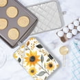 thumbnail image 5 of Yayeee Pot Holders Kitchen Heat Resistant with Pocket 7"x9.8" Cotton Oven Cooking Hot Pads, White Watercolor Sunflowers, 5 of 7