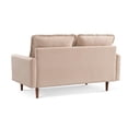 thumbnail image 5 of 69" Beige Velvet and Dark Brown Sofa, 5 of 7