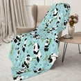 thumbnail image 5 of Pandas Throw Blanket Flannel Fleece Bed Blanket Plush Cozy Air Conditioning Blanket Plush Gift for Girls Boys Men Women Bedroom Sofa 50"x40", 5 of 6