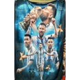 thumbnail image 1 of Exclusiva! Cobija Frazada Ultra Suave Collage Leo Messi 10 Argentina Campeones, 1 of 1