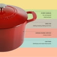 thumbnail image 3 of Martha Stewart Everyday Eastwick 7 Quart Enamel on Steel Dutch Oven Red, 3 of 16