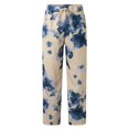 thumbnail image 4 of WEAIXIMIUNG Pantalon Homme Décontracté Mode Homme Décontracté Pantalon en Lin Imprimé avec Poches à Lacets Pantalon Grande Taille, 4 of 5