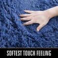 thumbnail image 6 of Homore Cute Fluffy Carpet Soft Washable Area Rugs for Bedroom/ Living Room Decoration, 4' x 5.9' , Light Navy, 6 of 7