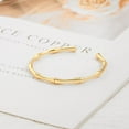 thumbnail image 7 of Aobei Pearl 18K Gold Plated Open Bangle Cuff Bracelets Adjustable Dainty Boho Cuff Bangle Bracelets Handemade Jewelry for Women, 7 of 7